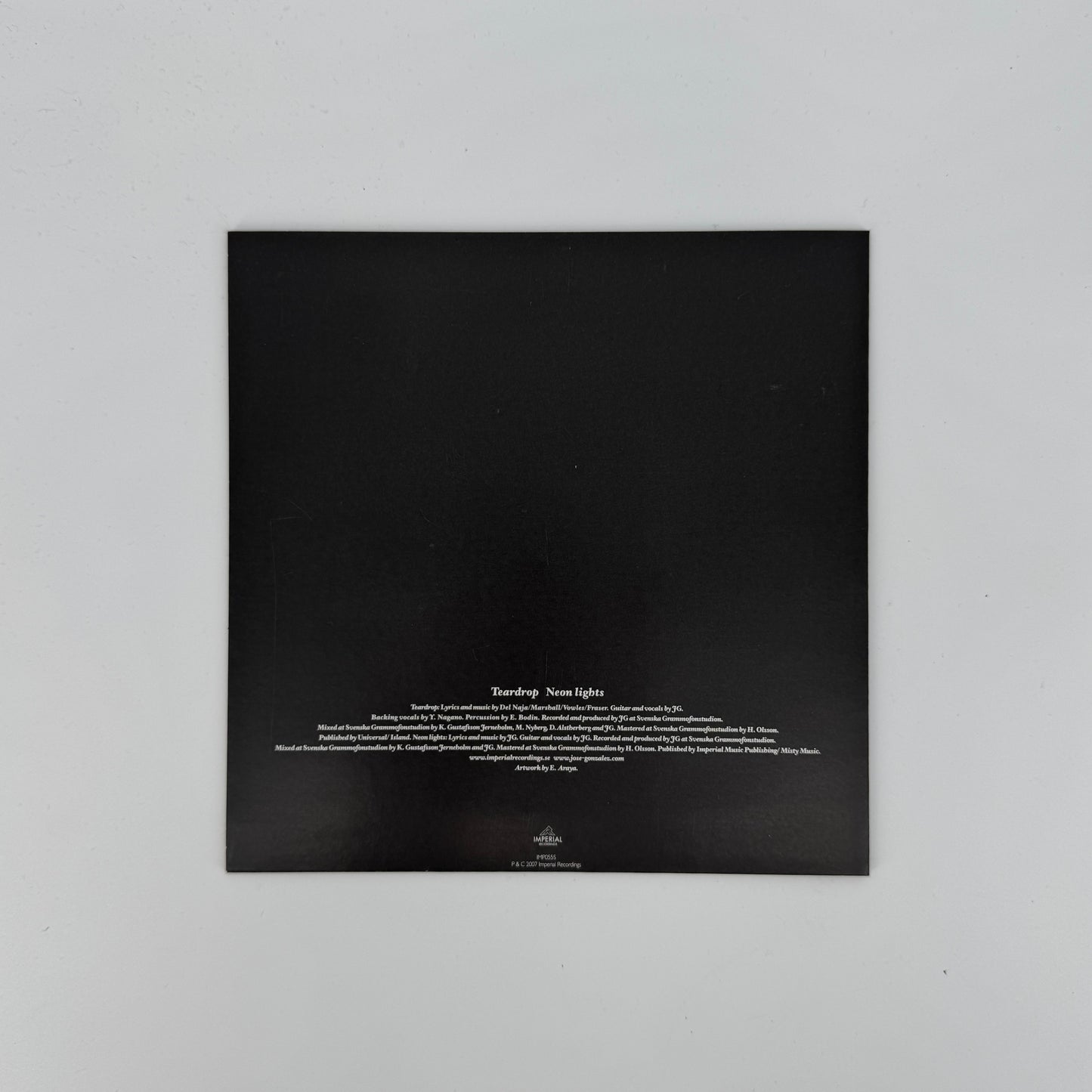 Teardrop 7" Vinyl Single (Original Pressing From 2007)