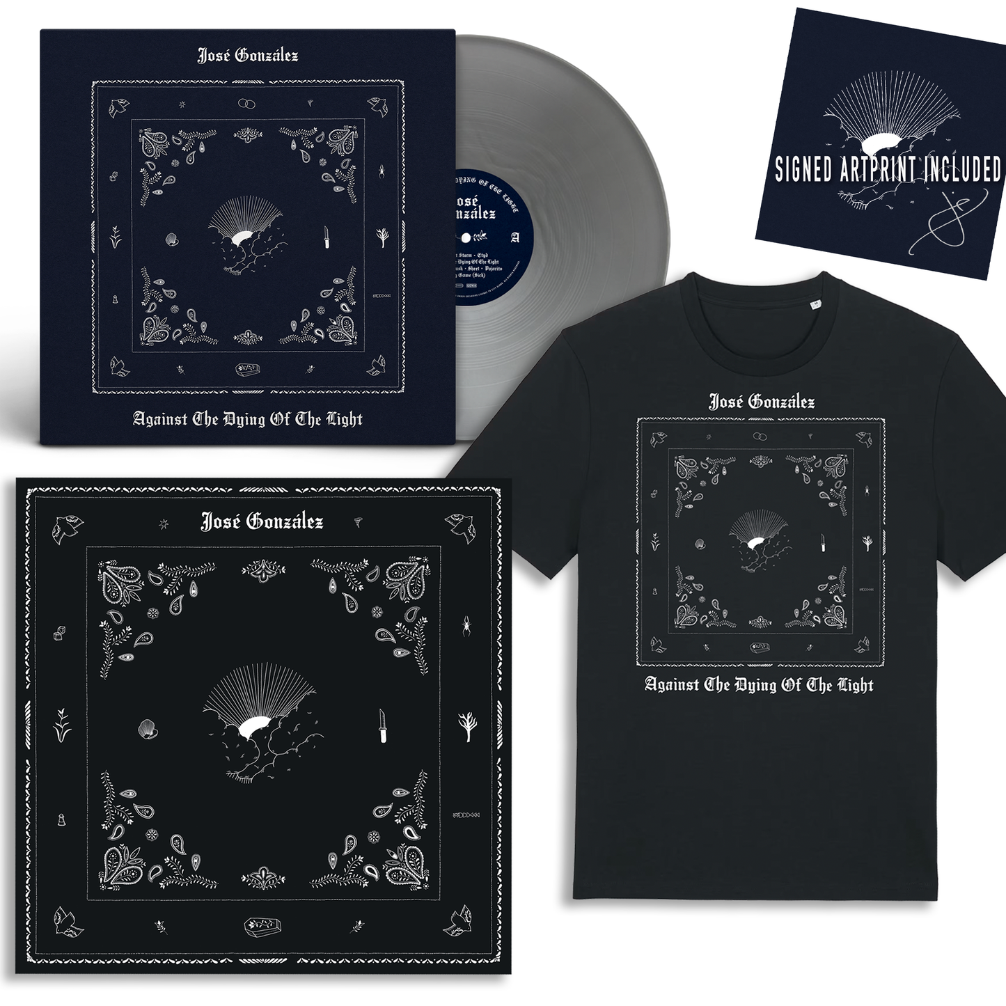 [PRE-SALE] ATDOTL Silver LP + Autographed Art Print + Bandana + T-shirt Bundle